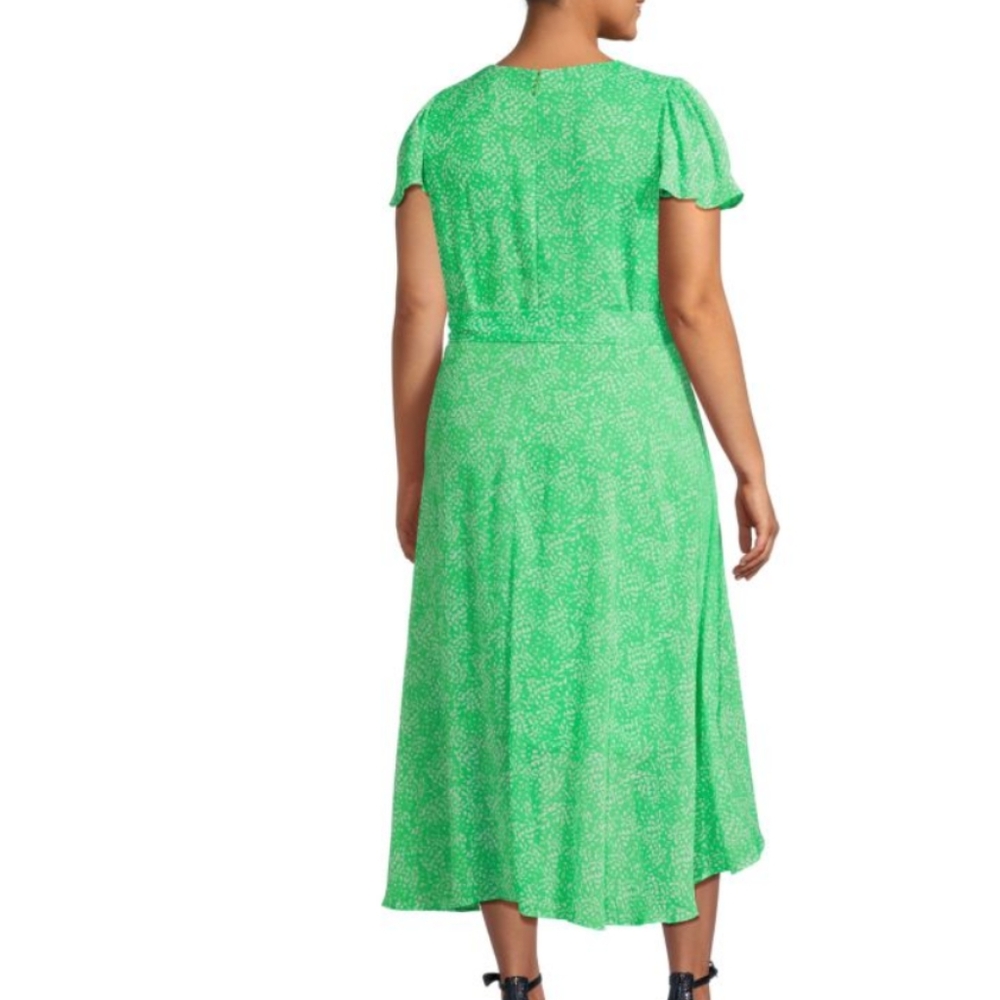 DKNY Green High Low Dress Size 18 Nwot - Picture 2 of 3